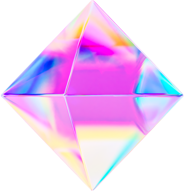 3D Holographic Glass Rhombus